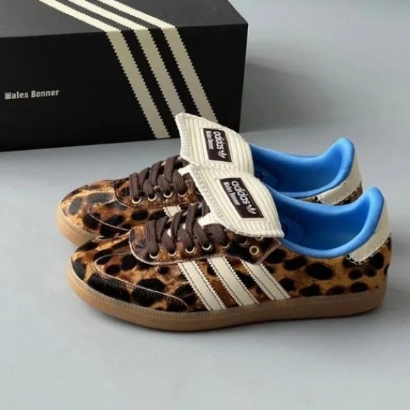 adidas Shoes - adidas Brown Leopard Platform Sneakers